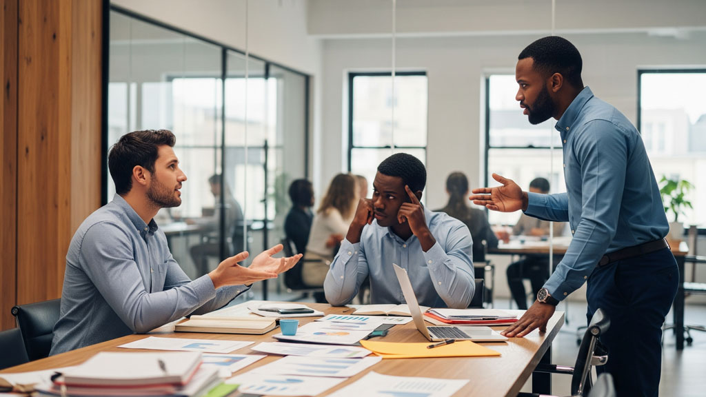 Cohésion d'équipe observée dans un espace de travail