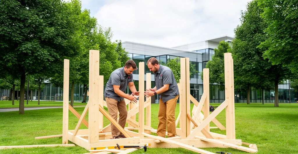 Cohésion d'équipe lors d'une activité collective extérieure